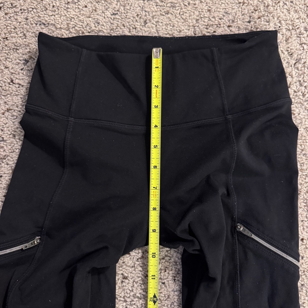 Athleta Zipper Pockets Black Leggings Size Small - Picture 3 of 7